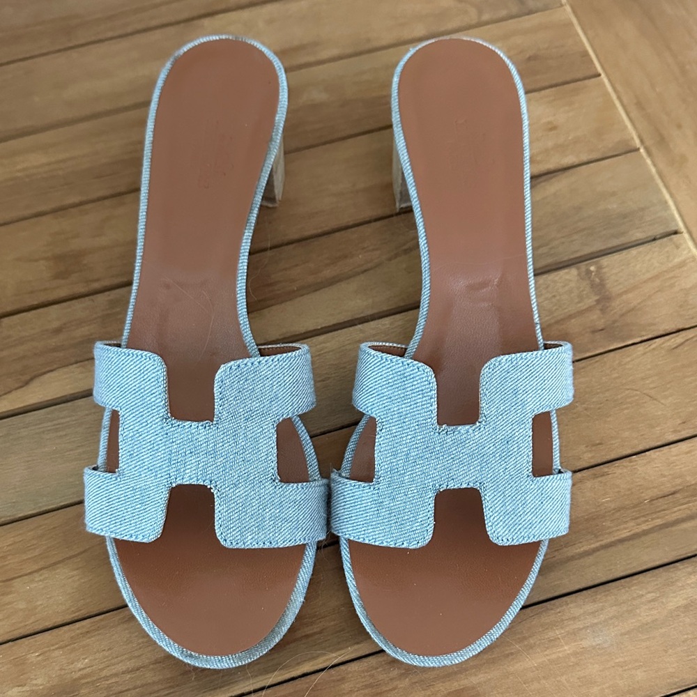 Stylish Denim Slide Sandals
